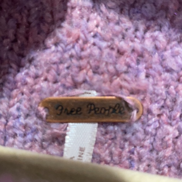 Free People Stormy fuzzy cowl sweater purple | M - Picture 5 of 5